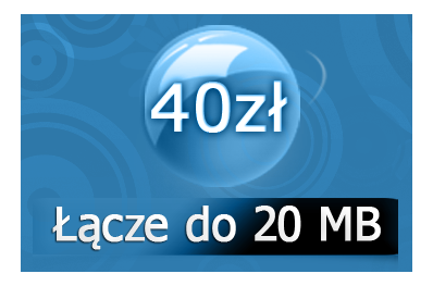 Promocja 40zł łącze internetowe do 20 Mb/s